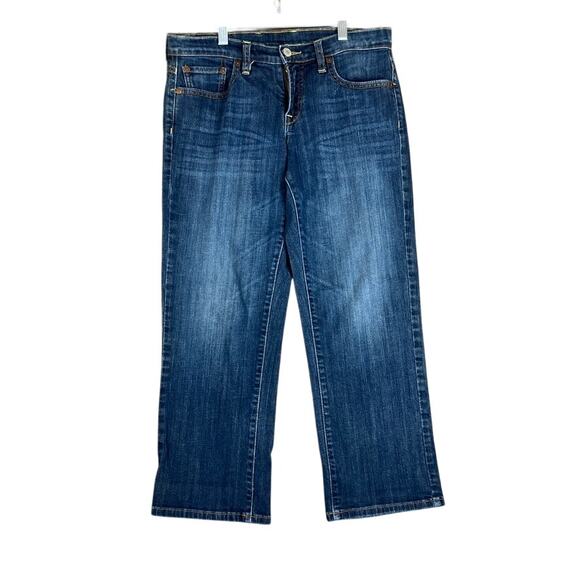 Lucky Brand Womens Jeans Blue Denim Mid Rise Cropped Stretch 6/28 - Picture 1 of 11